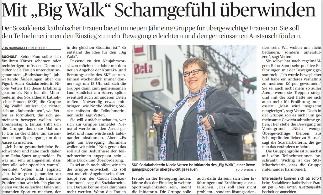 Zeitungsartikel Eingangmenü