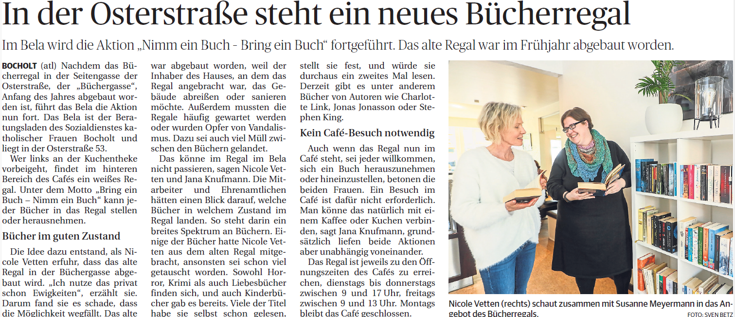 Zeitungsartikel Eingangmenü